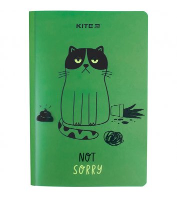 Блокнот A5 40арк клітинка "Sorry cat", Kite