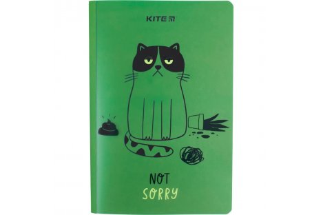 Блокнот A5 40л клетка "Sorry cat", Kite