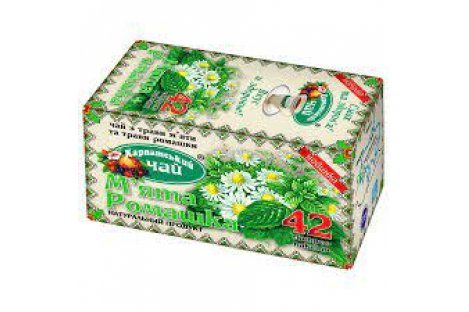 Чай травяной Карпатский Мята-ромашка в пакетиках 42шт*1г