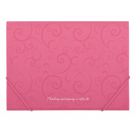 Папка А4 пластиковая на резинках Barocco розовая, Buromax