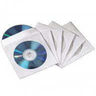 Конверт для CD 1шт білий офсет з прозорим  вікном