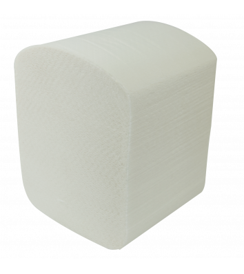 Туалетная бумага двухслойная 200арк целлюлозная, белая V-сборка 21*10 см, Papero