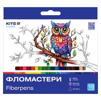 Фломастеры 18 цветов "Classic", Kite