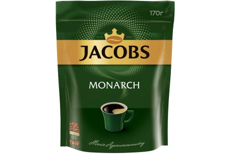 Кофе растворимый Jacobs Monarch 170г, эконом пакет