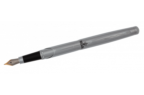 Ручка перова, колір корпусу сріблястий в оксамитовому чохлі, Regal