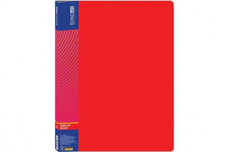 Папка А4 пластикова з 10 файлами червона, Economix