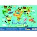 Коврик для детского творчества А3 пластиковый "Animal World's Map", Cool for School