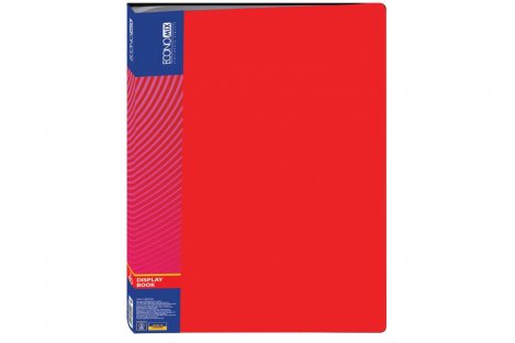 Папка А4 пластикова з 40 файлами червона, Economix