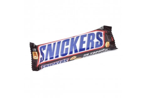 Батончик  шоколадний з арахісом 50г, Snickers