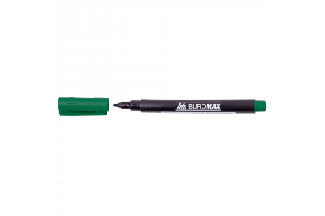 Маркер перманентний, колір чорнил зелений 1мм, Buromax