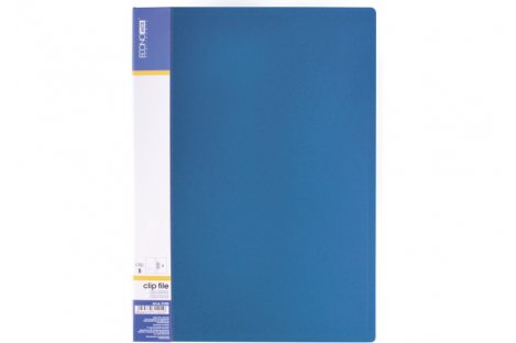 Папка А4 пластиковая с зажимом Clip В Light синяя, Economix