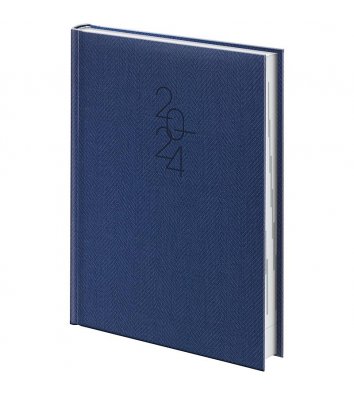 Ежедневник датированный A5 2022 Tweed синий, Brunnen