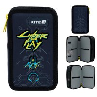 Пенал твердий "Cyber" на блискавці 2 відділення, Kite