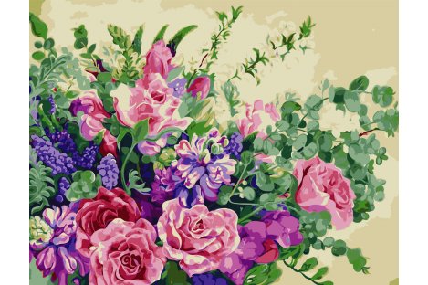 Живопис за номерами "Чудові квіти" 50*60см в коробці, ArtStory