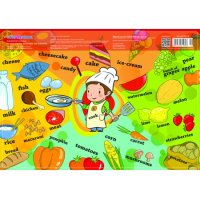 Коврик для детского творчества А3 пластиковый "Еда", Cool for School