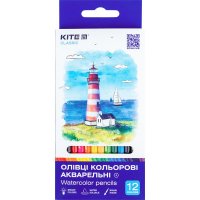 Олівці кольорові акварельні 12шт шестигранні "Classic", Kite