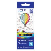 Фломастери  6 кольорів "Classic", Kite