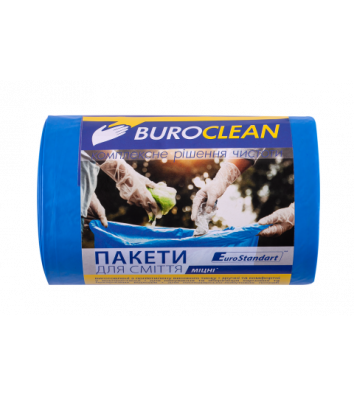 Пакети для сміття  60л/40шт сині міцні Eurostandart, Buroclean
