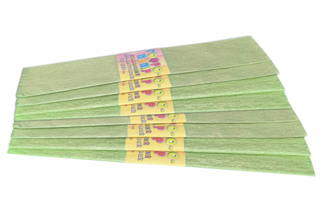 Папір гофрований перламутровий зелений 50*200см