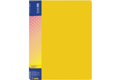 Папка А4 пластикова з 10 файлами жовта, Economix