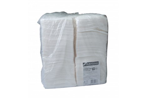 Серветки паперові одношарові 400шт 24*24см  білий, BuroClean