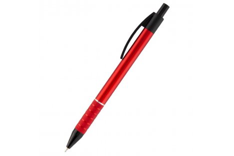 Ручка масляна автоматична Prestige, колір чорнил синій, корпус червоний 0,7мм, Axent