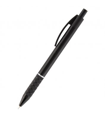 Ручка масляна автоматична Prestige, колір чорнил синій, корпус чорний 0,7мм, Axent
