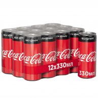 Напій сильногазований Coca-Cola Zero 0,33л*12шт