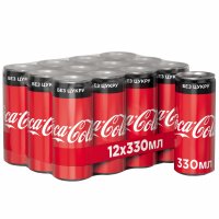 Напиток сильногазированный Coca-Cola Zero 0,33л*12шт