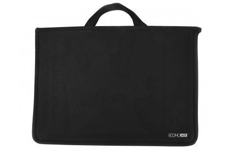 Портфель А4 пластиковый на молнии 2 отделения черный, Economix