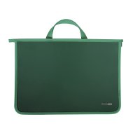 Портфель А4 пластиковый на молнии 2 отделения зеленый, Economix