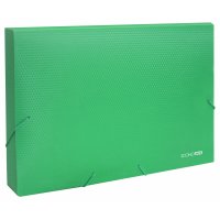 Папка-бокс А4 40мм пластиковая на резинках зеленая, Economix