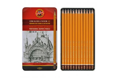 Набір чорнографітних олівців 8B-2H 12шт Art, KOH-I-NOOR