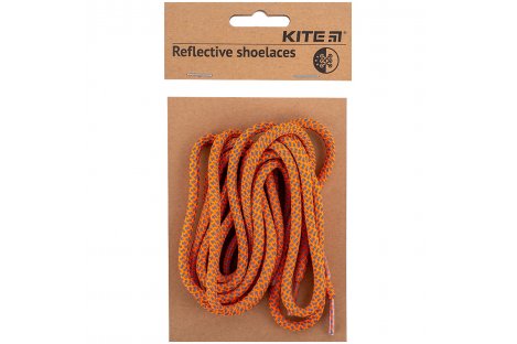 Шнурівки для взуття світловідбиваючі помаранчеві, Kite