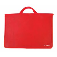 Портфель А4 пластиковый на молнии 2 отделения красный, Economix