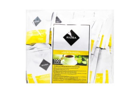 Чай чорний Rioba з бергамотом у пакетиках 100шт*1,5г