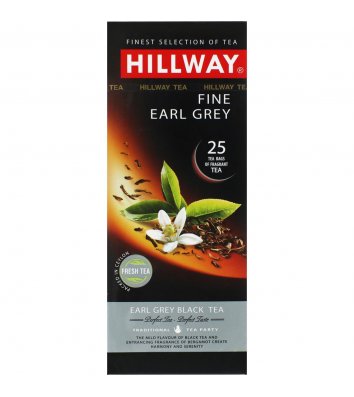 Чай чорний Hillway Fine Earl Grey у пакетиках 25шт*2г