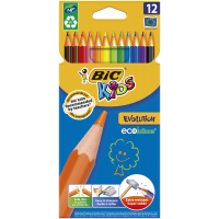 Олівці кольорові 12шт тригранні "Кідс Еволюшн", BIC