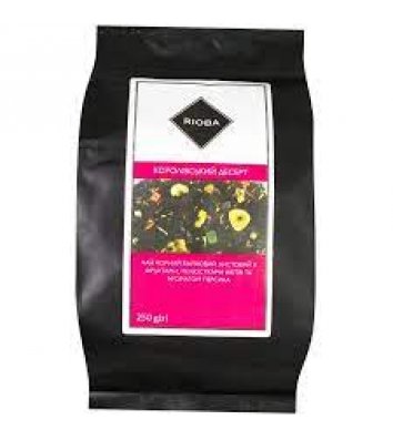 Чай черный Rioba листовой с лепестками цветов и ароматом персика 250г.