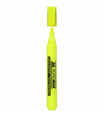 Маркер текстовый, цвет чернил желтый 1-4,6мм, Buromax