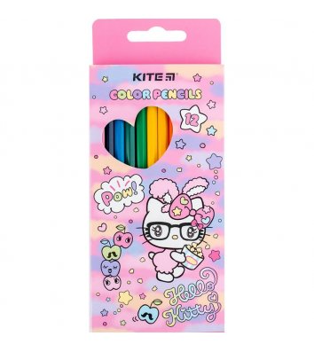 Олівці кольорові 12шт шестигранні  "Hello Kitty", Kite