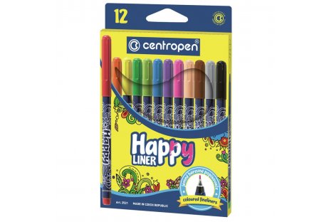 Набір лайнерів Happy 12 кольорів 0,3мм, Centropen