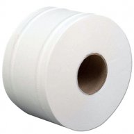 Туалетная бумага двухслойная Джамбо целлюлозная 100м на гильзе белая, Buroclean
