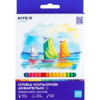 Олівці кольорові акварельні 36шт  "Classic", Kite