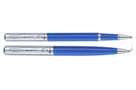 Набор роллер и ручка шариковая, цвет корпуса синий, Regal
