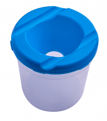 Стакан-непроливайка пластиковый одинарный синий, Zibi