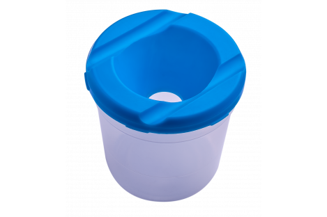 Стакан-непроливайка пластиковый одинарный синий, Zibi