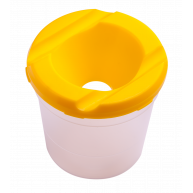 Стакан-непроливайка пластиковый одинарный желтый, Zibi