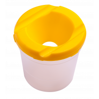 Стакан-непроливайка пластиковий одинарний жовтий, Zibi