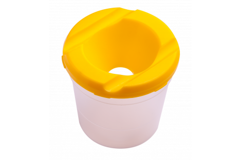 Стакан-непроливайка пластиковый одинарный желтый, Zibi